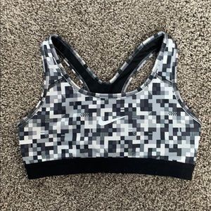 Black and white checkered Nike sports bra